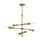 Designers Fountain Louise 60 Watt 6 Light Old Satin Brass Pendant with Spindles D231M-IS-OSB - alternate 1